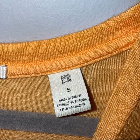 Scotch & Soda Sun N Sand Women’s Ruffle Sleeve Orange Tee Shirt Size Small EUC - Picture 6 of 9